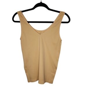 NWT J. Crew Women's Tan            V-Neck Scoop Back Sleeveless Tank Top Size M